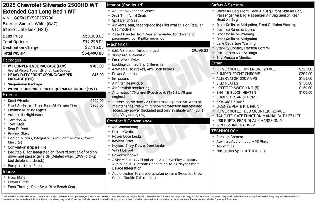 2025 Chevrolet Silverado 2500 HD WT