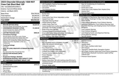 2023 Chevrolet Silverado 1500 RST