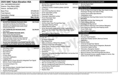 2025 GMC Yukon Elevation
