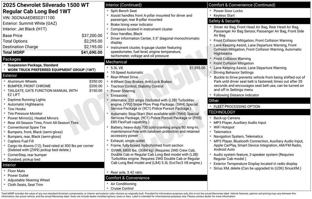 2025 Chevrolet Silverado 1500 WT