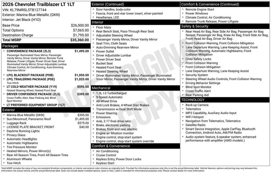2026 Chevrolet Trailblazer LT