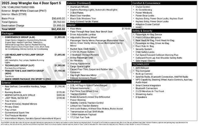 2025 Jeep Wrangler 4xe Willys 4x4