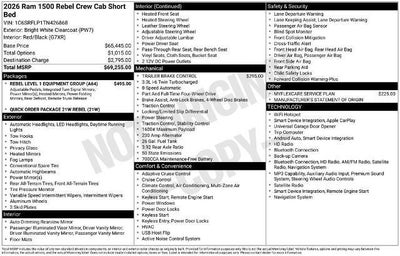 2026 RAM 1500 Rebel 4x4 Crew Cab 5'7" Box