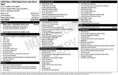 2026 RAM 1500 Rebel 4x4 Crew Cab 5'7" Box