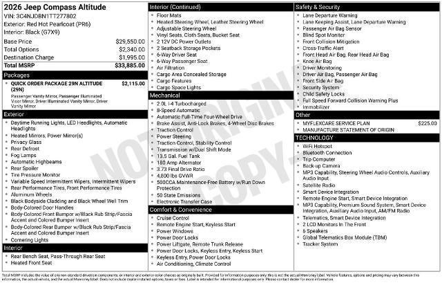 2026 Jeep Compass Latitude 4x4