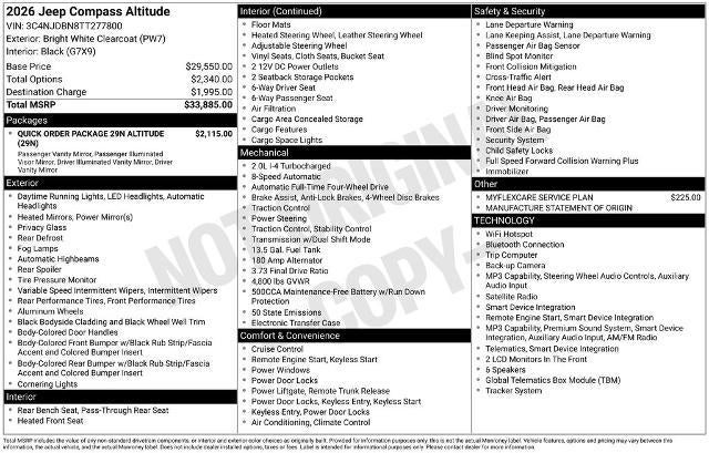 2026 Jeep Compass Latitude 4x4